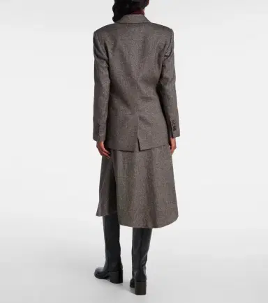 Brunello Cucinelli Wool and linen-blend blazer | Thumbnail 5 Brunello Cucinelli Wool and linen-blend blazer | Thumbnail 5