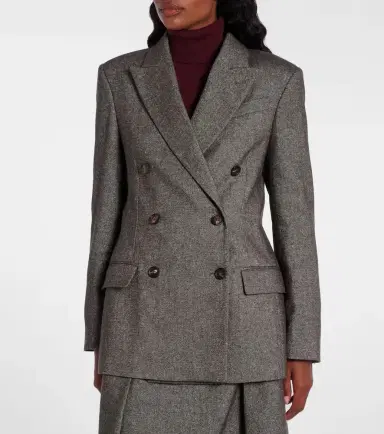 Brunello Cucinelli Wool and linen-blend blazer | Thumbnail 6 Brunello Cucinelli Wool and linen-blend blazer | Thumbnail 6