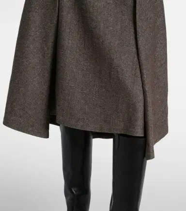 Brunello Cucinelli Wool and linen-blend midi skirt | Thumbnail 4 Brunello Cucinelli Wool and linen-blend midi skirt | Thumbnail 4