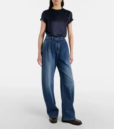 Brunello Cucinelli Mid-rise wide-leg jeans | Thumbnail 7 Brunello Cucinelli Mid-rise wide-leg jeans | Thumbnail 7