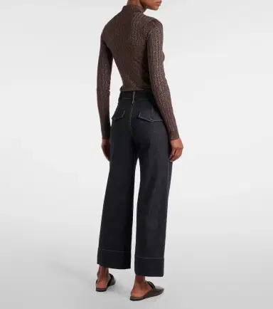 Brunello Cucinelli High-rise wide-leg jeans | Thumbnail 4 Brunello Cucinelli High-rise wide-leg jeans | Thumbnail 4
