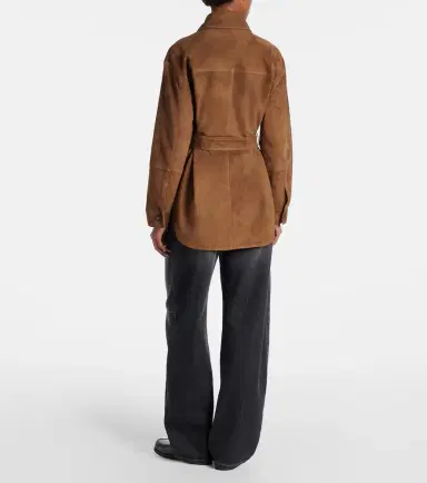 Brunello Cucinelli Belted suede field jacket | Thumbnail 3 Brunello Cucinelli Belted suede field jacket | Thumbnail 3