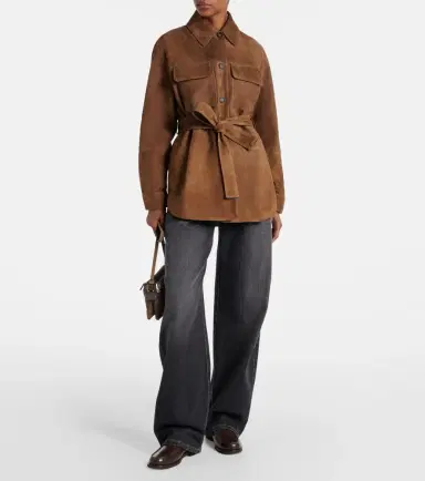Brunello Cucinelli Belted suede field jacket | Thumbnail 4 Brunello Cucinelli Belted suede field jacket | Thumbnail 4
