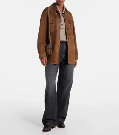 Brunello Cucinelli Belted suede field jacket | Thumbnail 6 Brunello Cucinelli Belted suede field jacket | Thumbnail 6