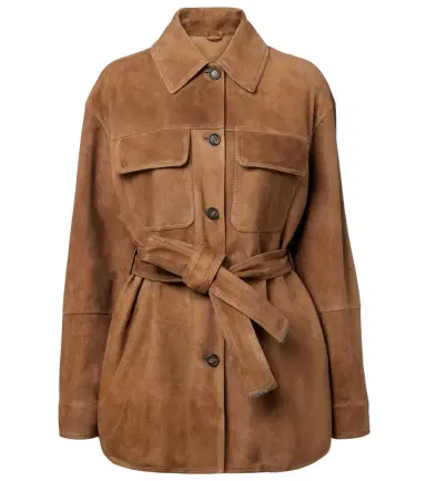 Brunello Cucinelli Belted suede field jacket | Thumbnail 1 Brunello Cucinelli Belted suede field jacket | Thumbnail 1
