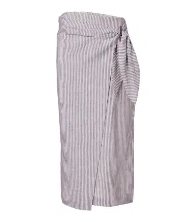 Brunello Cucinelli Striped linen wrap skirt | Thumbnail 1 Brunello Cucinelli Striped linen wrap skirt | Thumbnail 1