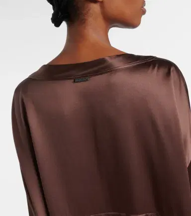 Brunello Cucinelli Silk satin blouse | Thumbnail 3 Brunello Cucinelli Silk satin blouse | Thumbnail 3