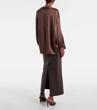 Brunello Cucinelli Silk satin blouse | Thumbnail 5 Brunello Cucinelli Silk satin blouse | Thumbnail 5