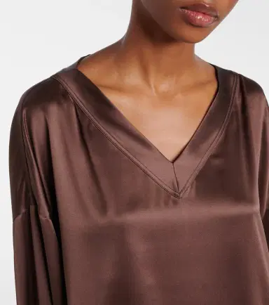 Brunello Cucinelli Silk satin blouse | Thumbnail 7 Brunello Cucinelli Silk satin blouse | Thumbnail 7