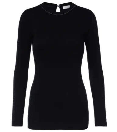 Brunello Cucinelli Monili cotton-blend top | Thumbnail 1 Brunello Cucinelli Monili cotton-blend top | Thumbnail 1