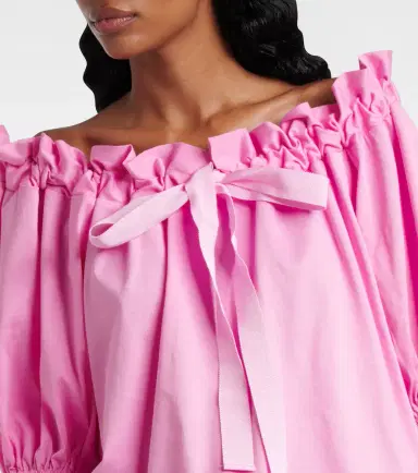 Patou Bow-detail cotton jersey top | Thumbnail 3 Patou Bow-detail cotton jersey top | Thumbnail 3