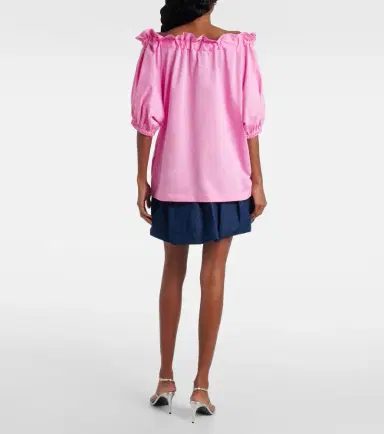 Patou Bow-detail cotton jersey top | Thumbnail 4 Patou Bow-detail cotton jersey top | Thumbnail 4