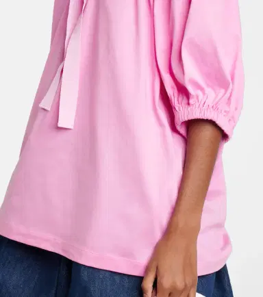 Patou Bow-detail cotton jersey top | Thumbnail 5 Patou Bow-detail cotton jersey top | Thumbnail 5