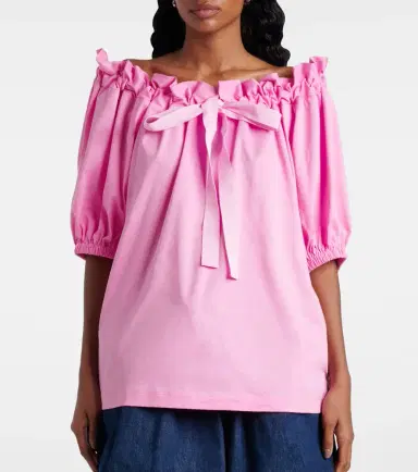Patou Bow-detail cotton jersey top | Thumbnail 6 Patou Bow-detail cotton jersey top | Thumbnail 6