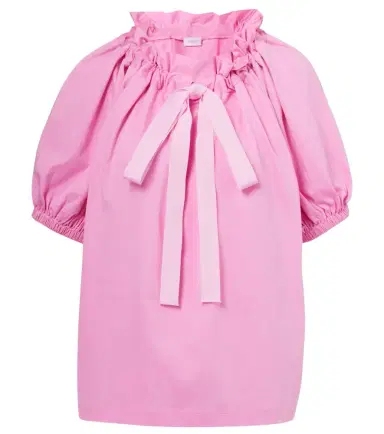 Patou Bow-detail cotton jersey top | Thumbnail 1 Patou Bow-detail cotton jersey top | Thumbnail 1