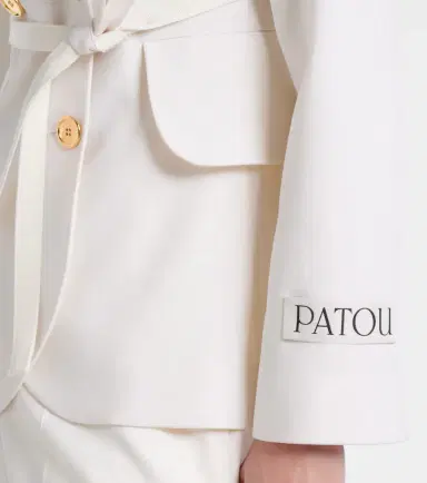 Patou Double-breasted belted wool-blend blazer | Thumbnail 2 Patou Double-breasted belted wool-blend blazer | Thumbnail 2