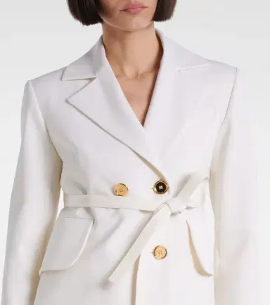 Patou Double-breasted belted wool-blend blazer | Thumbnail 6 Patou Double-breasted belted wool-blend blazer | Thumbnail 6