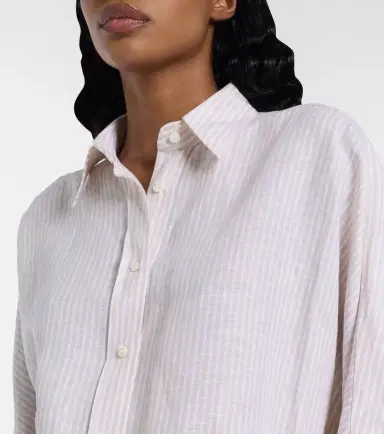 Brunello Cucinelli Monili striped oversized linen shirt | Thumbnail 5 Brunello Cucinelli Monili striped oversized linen shirt | Thumbnail 5