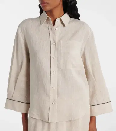Brunello Cucinelli Monili linen shirt | Thumbnail 2 Brunello Cucinelli Monili linen shirt | Thumbnail 2