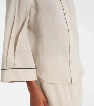 Brunello Cucinelli Monili linen shirt | Thumbnail 3 Brunello Cucinelli Monili linen shirt | Thumbnail 3