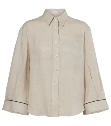 Brunello Cucinelli Monili linen shirt | Thumbnail 1 Brunello Cucinelli Monili linen shirt | Thumbnail 1