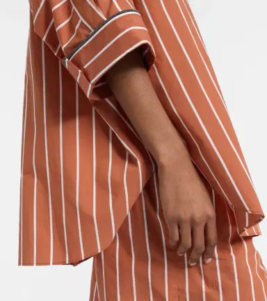Brunello Cucinelli Striped cotton-blend shirt | Thumbnail 5 Brunello Cucinelli Striped cotton-blend shirt | Thumbnail 5