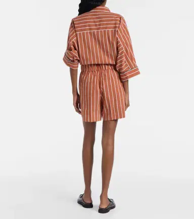 Brunello Cucinelli Striped cotton-blend Bermuda shorts | Thumbnail 2 Brunello Cucinelli Striped cotton-blend Bermuda shorts | Thumbnail 2