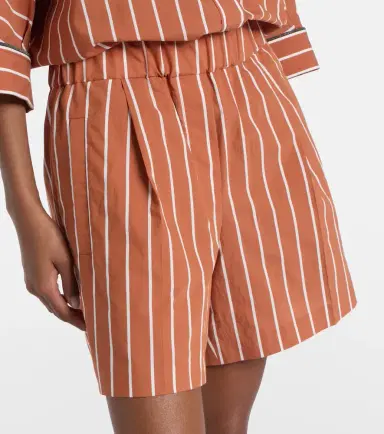 Brunello Cucinelli Striped cotton-blend Bermuda shorts | Thumbnail 3 Brunello Cucinelli Striped cotton-blend Bermuda shorts | Thumbnail 3