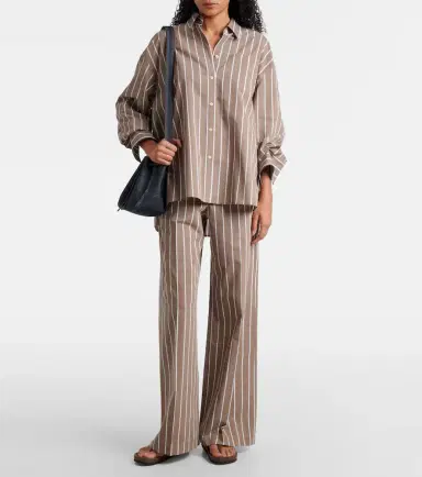 Brunello Cucinelli Monili striped cotton-blend poplin shirt | Thumbnail 2 Brunello Cucinelli Monili striped cotton-blend poplin shirt | Thumbnail 2