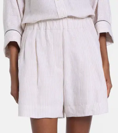 Brunello Cucinelli Striped linen Bermuda shorts | Thumbnail 4 Brunello Cucinelli Striped linen Bermuda shorts | Thumbnail 4
