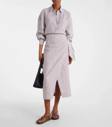 Brunello Cucinelli Monili striped linen shirt | Thumbnail 3 Brunello Cucinelli Monili striped linen shirt | Thumbnail 3