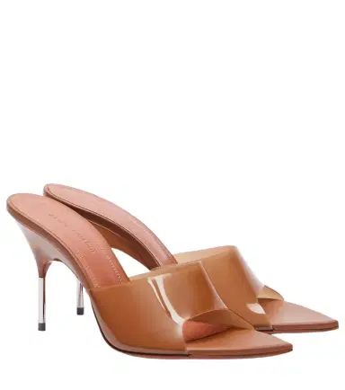 Amina Muaddi Bianca 95 mules | Thumbnail 1 Amina Muaddi Bianca 95 mules | Thumbnail 1