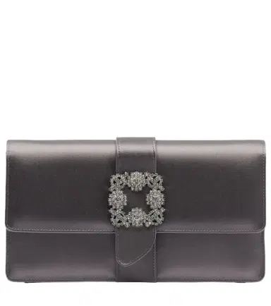 Manolo Blahnik Capri embellished satin clutch | Thumbnail 1 Manolo Blahnik Capri embellished satin clutch | Thumbnail 1