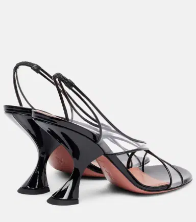 Amina Muaddi Lena 90 PVC and patent leather sandals | Thumbnail 2 Amina Muaddi Lena 90 PVC and patent leather sandals | Thumbnail 2