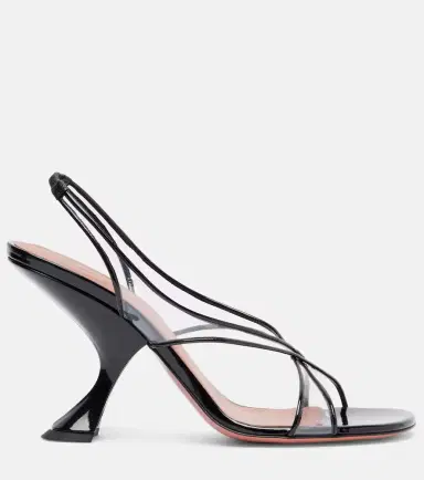 Amina Muaddi Lena 90 PVC and patent leather sandals | Thumbnail 4 Amina Muaddi Lena 90 PVC and patent leather sandals | Thumbnail 4