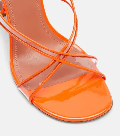 Amina Muaddi Lena 90 PVC and patent leather sandals | Thumbnail 2 Amina Muaddi Lena 90 PVC and patent leather sandals | Thumbnail 2
