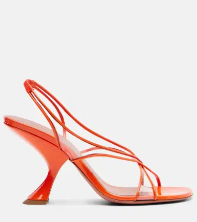 Amina Muaddi Lena 90 PVC and patent leather sandals | Thumbnail 3 Amina Muaddi Lena 90 PVC and patent leather sandals | Thumbnail 3