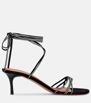 Amina Muaddi Lori 60 crystal-embellished suede sandals | Thumbnail 2 Amina Muaddi Lori 60 crystal-embellished suede sandals | Thumbnail 2