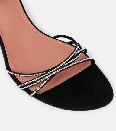 Amina Muaddi Lori 60 crystal-embellished suede sandals | Thumbnail 3 Amina Muaddi Lori 60 crystal-embellished suede sandals | Thumbnail 3
