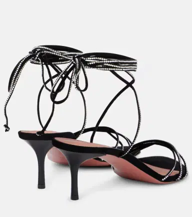 Amina Muaddi Lori 60 crystal-embellished suede sandals | Thumbnail 4 Amina Muaddi Lori 60 crystal-embellished suede sandals | Thumbnail 4