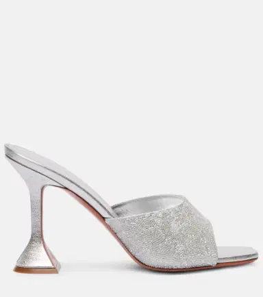 Amina Muaddi Lupita 95 embellished leather mules | Thumbnail 4 Amina Muaddi Lupita 95 embellished leather mules | Thumbnail 4