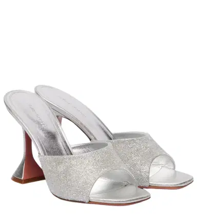 Amina Muaddi Lupita 95 embellished leather mules | Thumbnail 1 Amina Muaddi Lupita 95 embellished leather mules | Thumbnail 1
