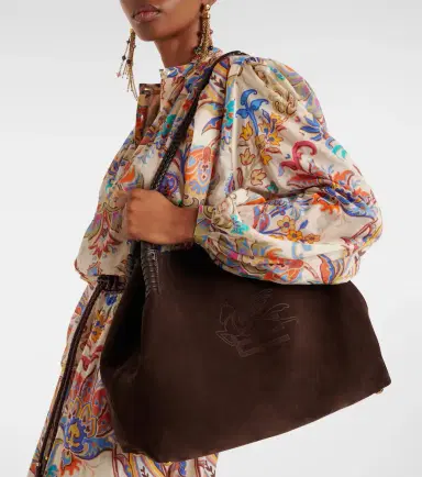 Etro Libra Medium suede tote bag | Thumbnail 4 Etro Libra Medium suede tote bag | Thumbnail 4