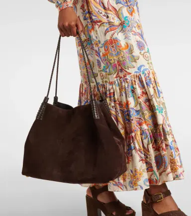 Etro Libra Medium suede tote bag | Thumbnail 5 Etro Libra Medium suede tote bag | Thumbnail 5
