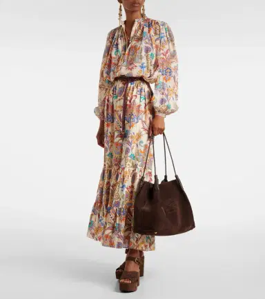 Etro Libra Medium suede tote bag | Thumbnail 6 Etro Libra Medium suede tote bag | Thumbnail 6