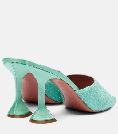 Amina Muaddi Lupita 95 crystal-embellished satin mules | Thumbnail 2 Amina Muaddi Lupita 95 crystal-embellished satin mules | Thumbnail 2