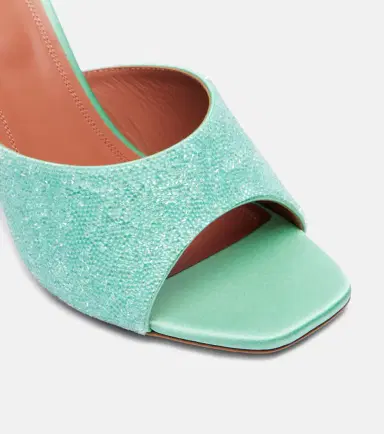Amina Muaddi Lupita 95 crystal-embellished satin mules | Thumbnail 3 Amina Muaddi Lupita 95 crystal-embellished satin mules | Thumbnail 3