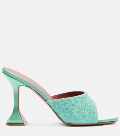 Amina Muaddi Lupita 95 crystal-embellished satin mules | Thumbnail 4 Amina Muaddi Lupita 95 crystal-embellished satin mules | Thumbnail 4