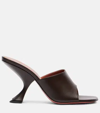Amina Muaddi Taylor 90 leather mules | Thumbnail 4 Amina Muaddi Taylor 90 leather mules | Thumbnail 4