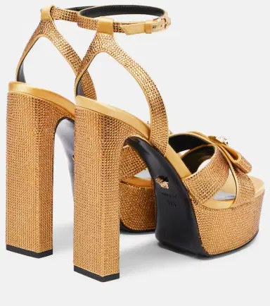 Versace Gianni Ribbon 140 satin platform sandals | Thumbnail 2 Versace Gianni Ribbon 140 satin platform sandals | Thumbnail 2